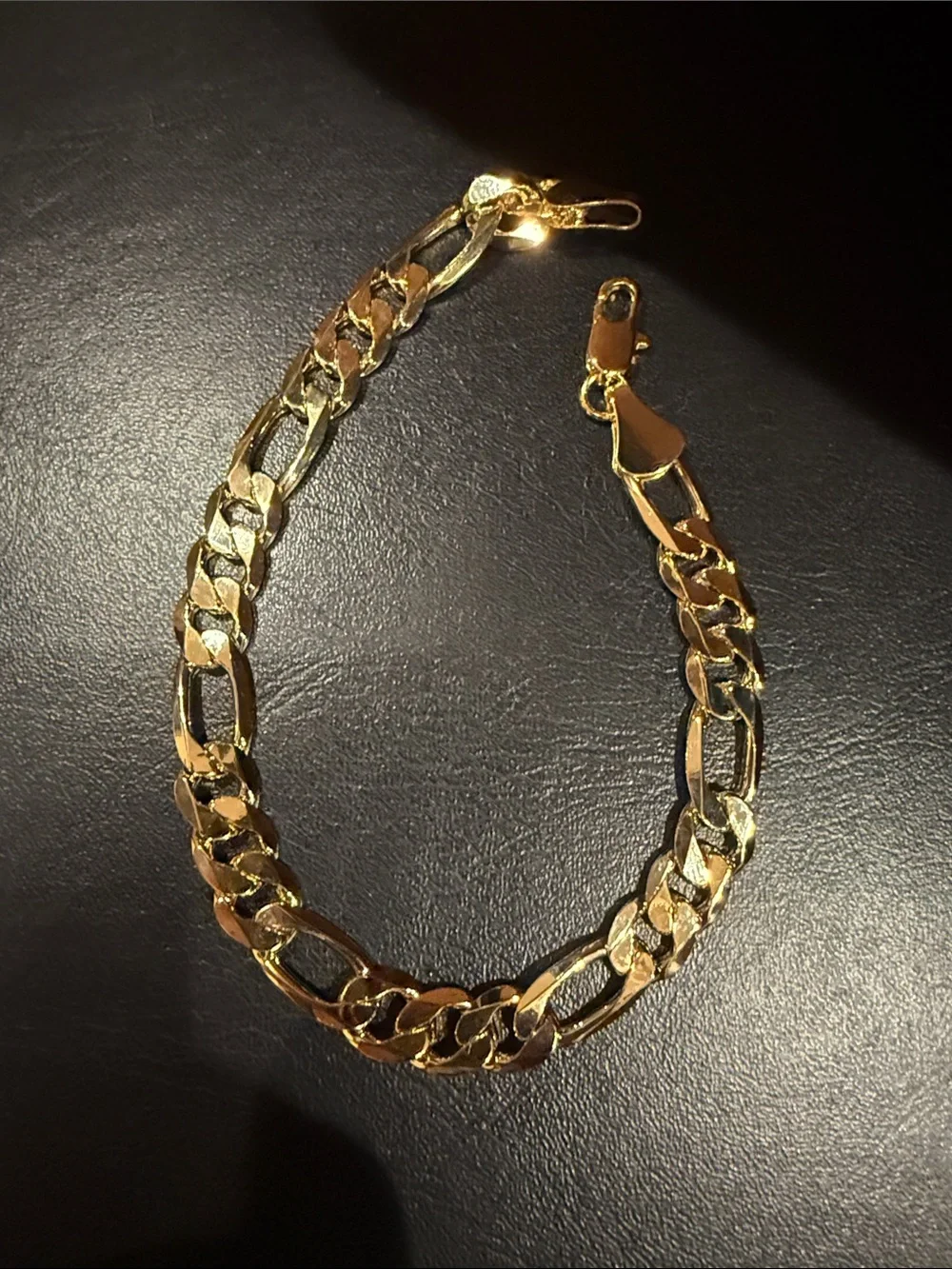 14K Gold-Filled Figaro Link Chain Bracelet - 9”